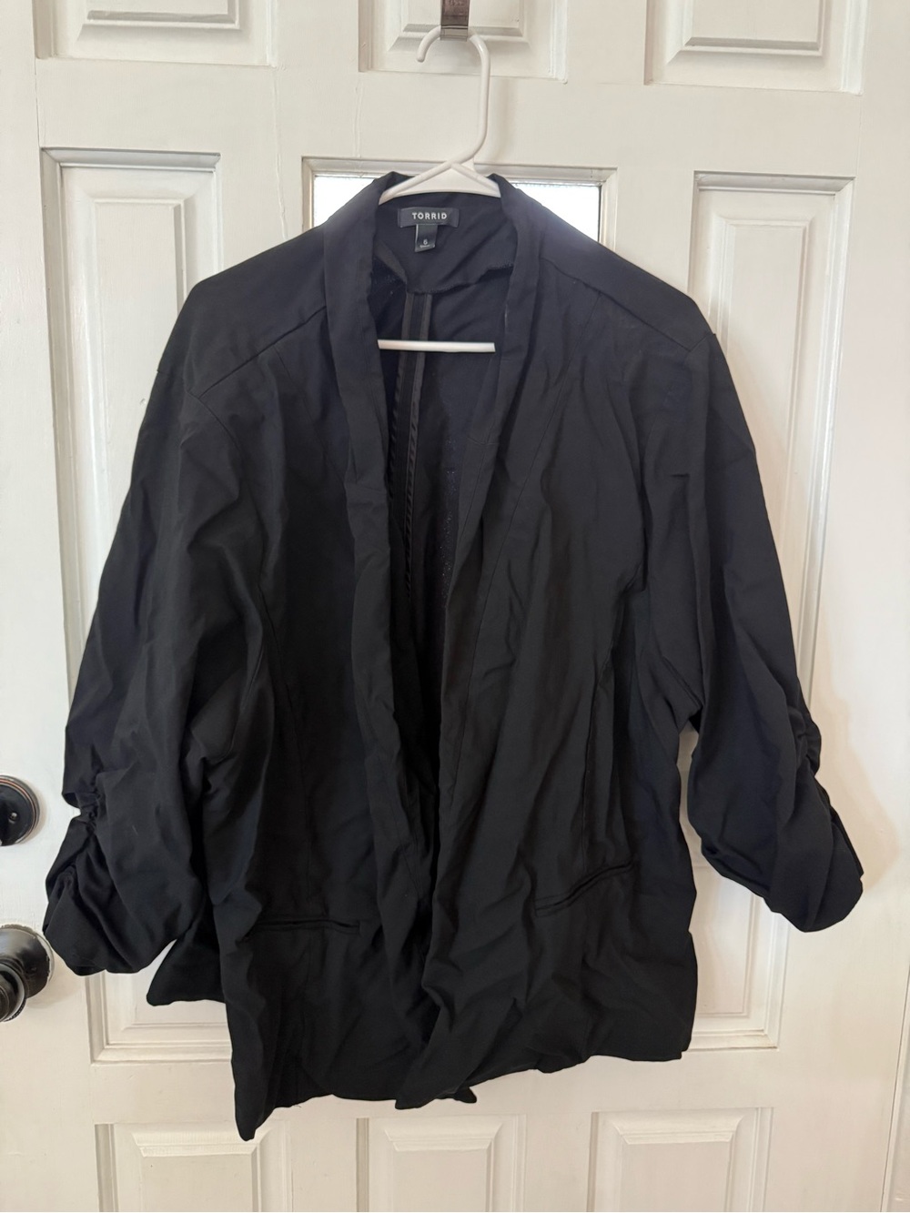 Torrid Black Open Front Lightweight Blazer